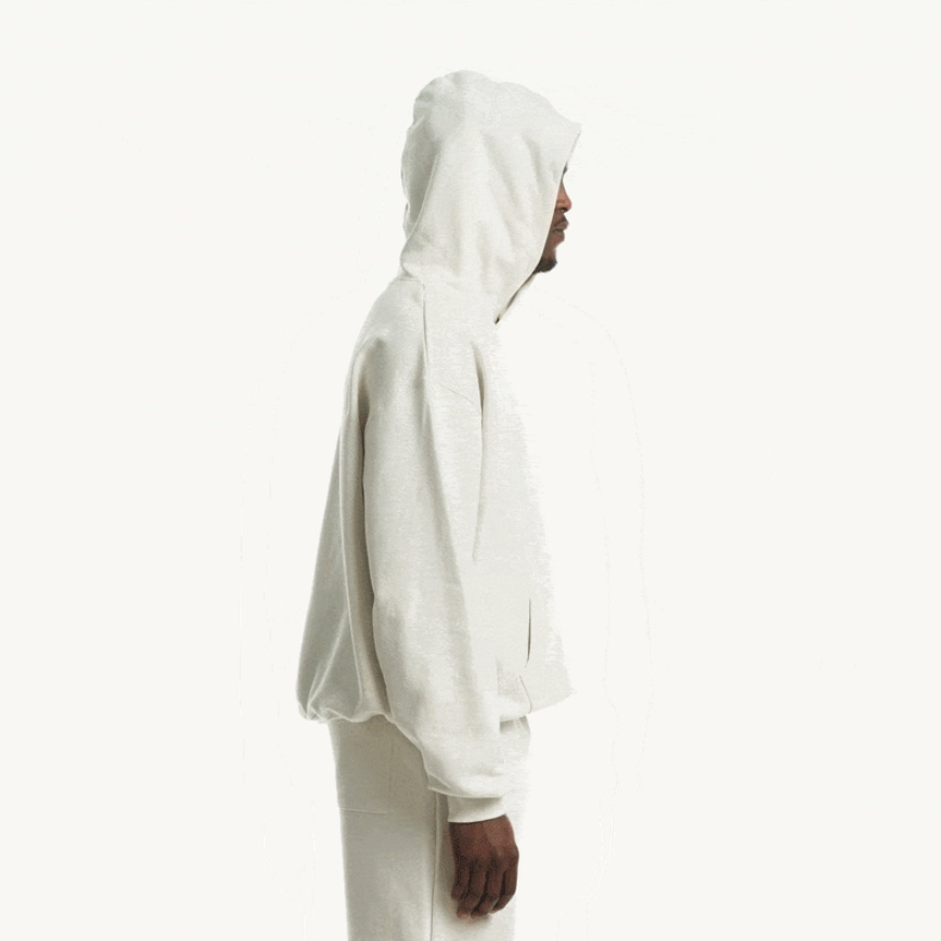 ESSENTIAL HOODIE <BLANC CASSE>