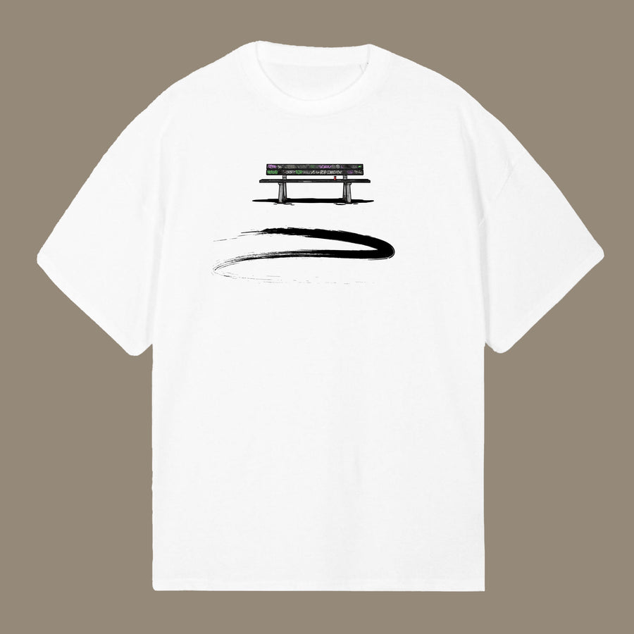 T-shirt blanc "Banc Graffé"